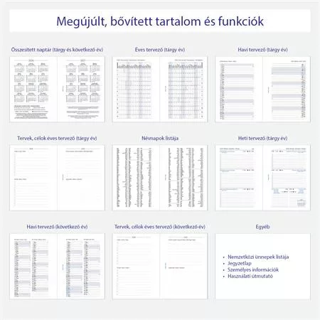 Kalendárium betét, tervező, heti, pocket (S) méret, FILOFAX, 2027