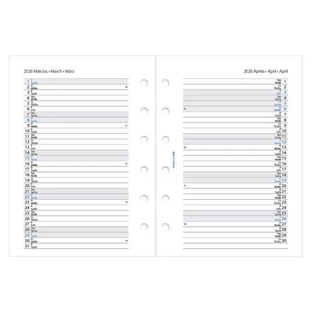 Kalendárium betét, tervező, heti, pocket (S) méret, FILOFAX, 2027