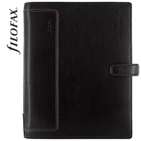   Kalendárium, gyűrűs, betétlapokkal, A5 méret, FILOFAX, "Holborn", fekete