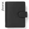 Kalendárium, gyűrűs, betétlapokkal, A5, FILOFAX "Norfolk", fekete