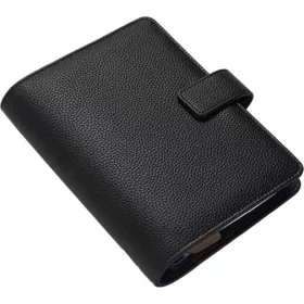   Kalendárium, gyűrűs, betétlapokkal, personal méret, FILOFAX "Camden", fekete