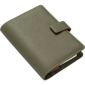   Kalendárium, gyűrűs, betétlapokkal, personal méret, FILOFAX "Camden", oliva