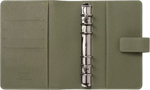 Kalendárium, gyűrűs, betétlapokkal, personal méret, FILOFAX "Camden", oliva