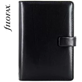   Kalendárium, gyűrűs, betétlapokkal, personal méret, FILOFAX "Metropol", fekete