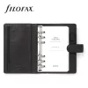 Kalendárium, gyűrűs, betétlapokkal, personal méret, FILOFAX "Norfolk", fekete