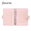Kalendárium, gyűrűs, betétlapokkal, personal méret, FILOFAX "Saffiano", halvány rózsaszín