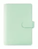 Kalendárium, gyűrűs, betétlapokkal, personal méret, FILOFAX "Saffiano", menta