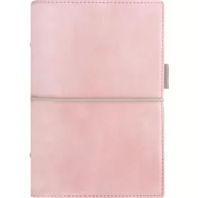   Kalendárium, gyűrűs, betétlapokkal, personal méret, FILOFAX, "Domino Soft", pasztell rózsaszín