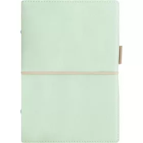   Kalendárium, gyűrűs, betétlapokkal, personal méret, FILOFAX, "Domino Soft", pasztellzöld
