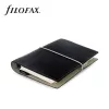 Kalendárium, gyűrűs, betétlapokkal, personal méret, FILOFAX, "Domino", fekete