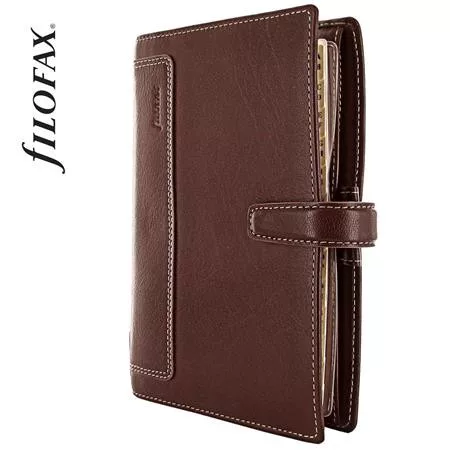 Kalendárium, gyűrűs, betétlapokkal, personal méret, FILOFAX, "Holborn", barna