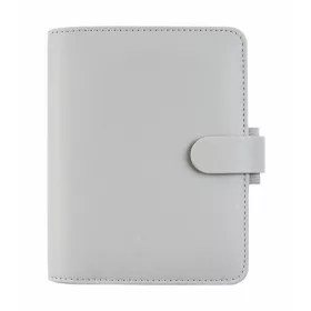   Kalendárium, gyűrűs, betétlapokkal, pocket méret, FILOFAX "Saffiano", gránit