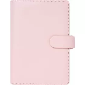   Kalendárium, gyűrűs, betétlapokkal, pocket méret, FILOFAX "Saffiano", halvány rózsaszín