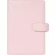 Kalendárium, gyűrűs, betétlapokkal, pocket méret, FILOFAX "Saffiano", halvány rózsaszín