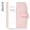 Kalendárium, gyűrűs, betétlapokkal, pocket méret, FILOFAX "Saffiano", halvány rózsaszín