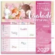 Falinaptár, mágneses, kétheti, 22x22 cm, LIZZYCALENDAR "Családi tervező"