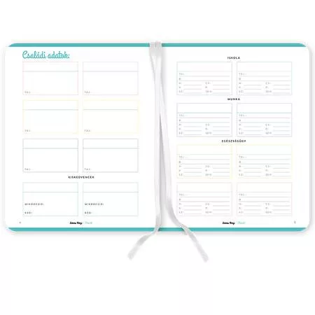Naptár, tervező, 160x200 mm, PLANALL "Lovas Rozi családi tervező"