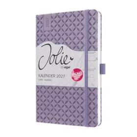   Naptár, A5, heti, 2027, kemény borító, SIGEL "Jolie", Lavender Purple