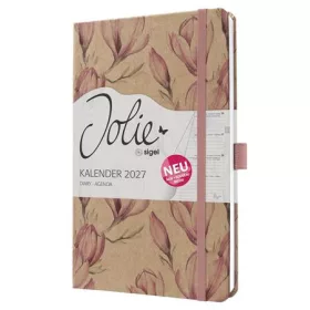   Naptár, A5, heti, 2027, kemény borító, SIGEL "Jolie", Magnolia Dreams