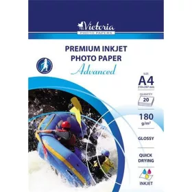   Fotópapír, tintasugaras, A4, 180 g, fényes, VICTORIA PAPER "Advanced" - 20 lap