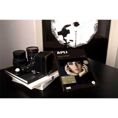 Fotópapír, tintasugaras, A4, 200 g, fényes, APLI "Photo bright" - 50 lap