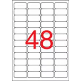   Etikett, 45,7x21,2 mm, biztonsági, kerekített sarkú, APLI, 480 etikett/csomag