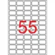 Etikett, univerzális, 36,8x23,8 mm, eltávolítható, kerekített sarkú, APLI, 5500 etikett/csomag