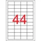 Etikett, univerzális, 48,5x25,4 mm, eltávolítható, APLI, 4400 etikett/csomag