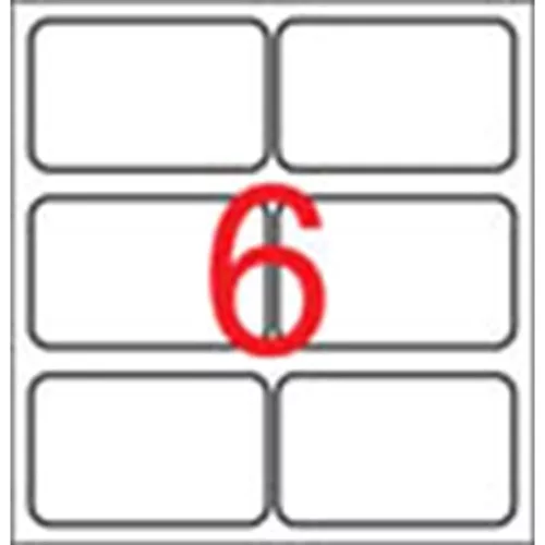 Etikett, 34x53 mm, fagyasztható, kerekített sarkú, A5 hordozón, APLI, 60 etikett/csomag