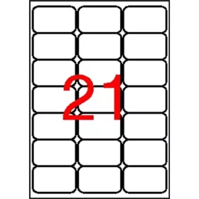   Etikett, univerzális, 63,5x38,1 mm, kerekített sarkú, APLI, 2100 etikett/csomag