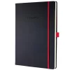 Jegyzetfüzet, exkluzív, A4, vonalas, 97 lap, keményfedeles, SIGEL "Conceptum Red Edition", feke
