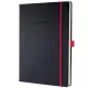 Jegyzetfüzet, exkluzív, A4, vonalas, 97 lap, keményfedeles, SIGEL "Conceptum Red Edition", feke