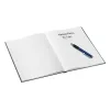Beíró, A4, vonalas, 80 lap, keményfedeles, LEITZ "Wow", fekete