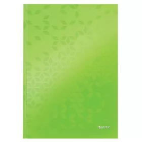   Beíró, A4, vonalas, 80 lap, keményfedeles, LEITZ "Wow", zöld