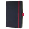 Jegyzetfüzet, exkluzív, A5, vonalas, 97 lap, keményfedeles, SIGEL "Conceptum Red Edition", feke