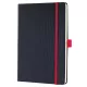 Jegyzetfüzet, exkluzív, A5, vonalas, 97 lap, keményfedeles, SIGEL "Conceptum Red Edition", feke