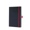 Jegyzetfüzet, exkluzív, A5, kockás, 97 lap, keményfedeles, SIGEL "Conceptum Red Edition", feket