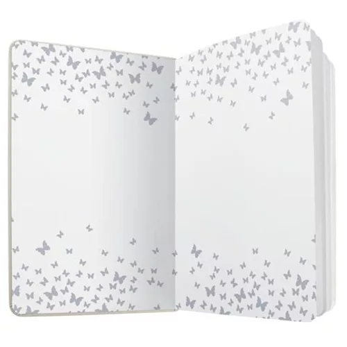 Jegyzetfüzet, exkluzív, 135x203 mm, vonalas, 87 lap, keményfedeles, SIGEL "Jolie" Butterfly Con