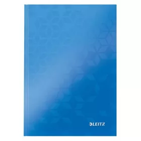   Beíró, A5, vonalas, 80 lap, keményfedeles, LEITZ "Wow", kék