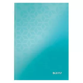   Beíró, A5, kockás, 80 lap, keményfedeles, LEITZ "Wow", jégkék