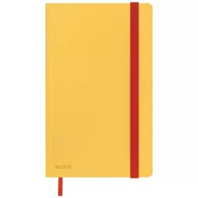   Beíró, A5, vonalas, 80 lap, keményfedeles, LEITZ "Cosy Soft Touch", melegsárga