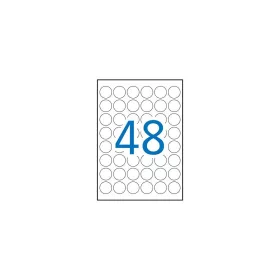   Etikett, 30 mm kör, poliészter, időjárásálló, fehér, APLI, 960 etikett/csomag