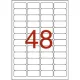 Etikett, 45,7x21,2 mm, poliészter, időjárásálló, kerekített sarkú, fehér, APLI, 960 etikett/cso