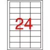 Etikett, 64,6x33,8 mm, poliészter, időjárásálló, fehér, APLI, 2400 etikett/csomag