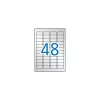 Etikett, 45,7x21,2 mm, poliészter, időjárásálló, kerekített sarkú, APLI, ezüst, 960 etikett/cso