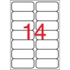 Etikett, 99,1x38,1 mm, poliészter, kerekített sarkú, APLI, átlátszó, 140 etikett/csomag