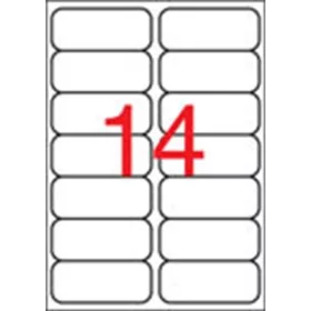   Etikett, 99,1x38,1 mm, poliészter, kerekített sarkú, APLI, átlátszó, 140 etikett/csomag