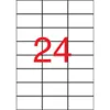 Etikett, 70x37 mm, poliészter, időjárásálló, matt, APLI, áttetsző, 2400 etikett/csomag