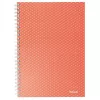 Spirálfüzet, A5, kockás, 80 lap, ESSELTE  "Colour'Breeze", korall