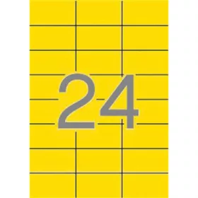 Etikett, 70x37 mm, színes, APLI, sárga, 480 etikett/csomag